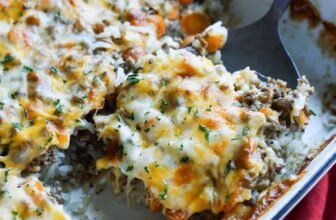 Tacky Floor Beef Casserole – Cookies and Cups