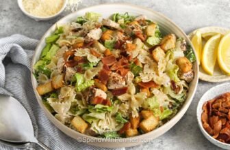 Hen Caesar Pasta Salad